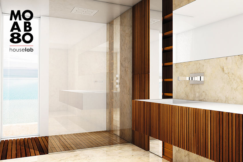 Arredare un bagno moderno con lavabi e mobili di design Moab80